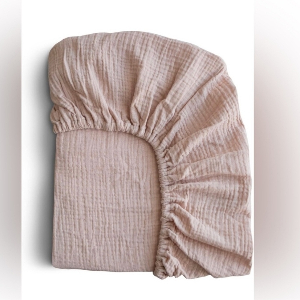 Mushie Baby Girl Pink Crib Sheet